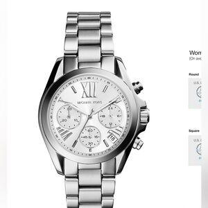 Michael Kors - Women's Bradshaw Silver-Tone Stainless Steel Bracelet Watch
36mm